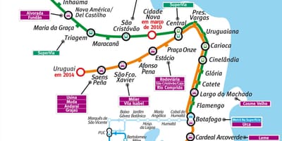 지도 metro Rio de Janeiro